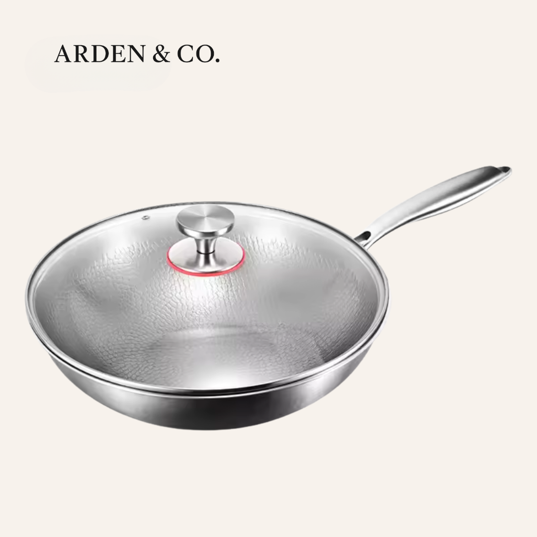 Titanium Wok Pan Flat Bottomed